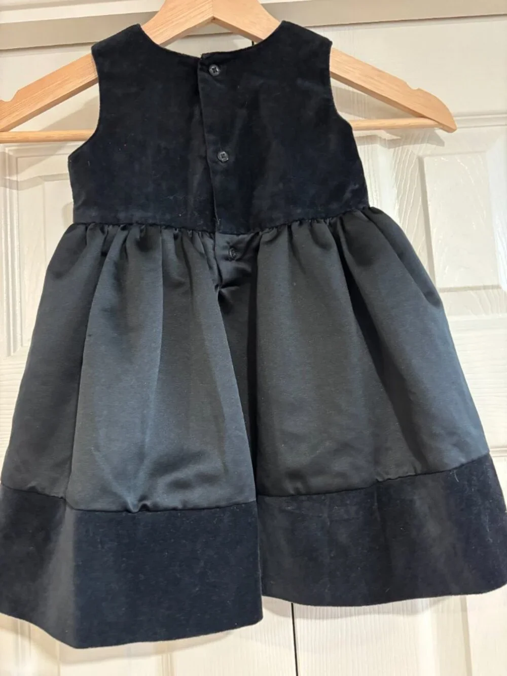 Carter's Holiday Special Occasion Dress Black Velvet Satin Girl's 18m